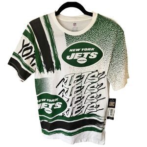 NWT NFL Team Apparel Youth NY Jets Game Time T-Shirt Graffiti Logo Youth 14-16